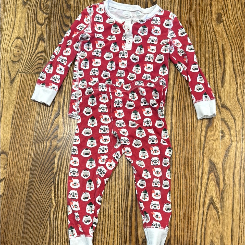 Kids Red Santa Print One Piece